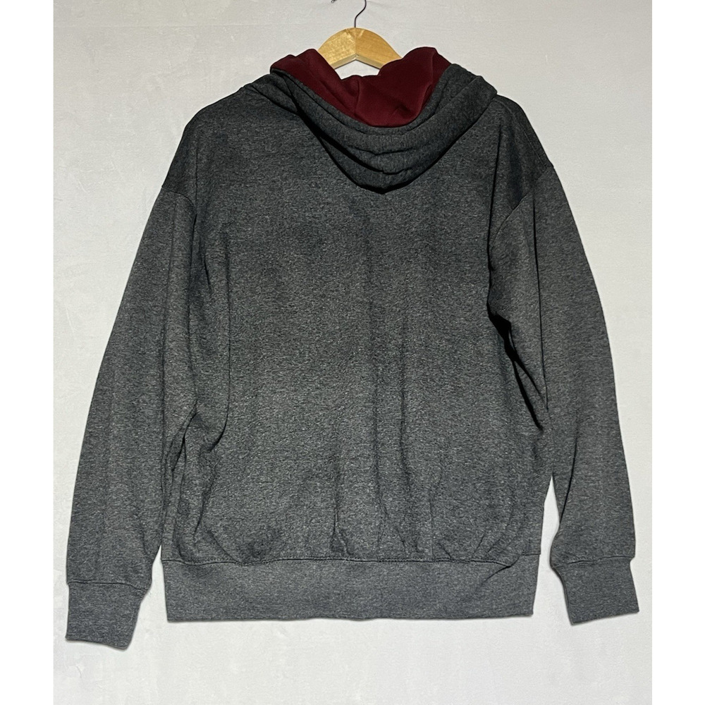 Boston Mass Spellout 1630 Full Zip Full Zip Hoodie Size Medium Gray Sweatshirt - Picture 2 of 10